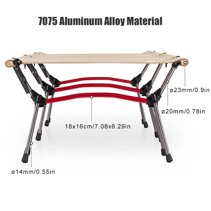 WESTTUNE Ultralight Camping Cot With Leg Extenders For Outdoor Travel