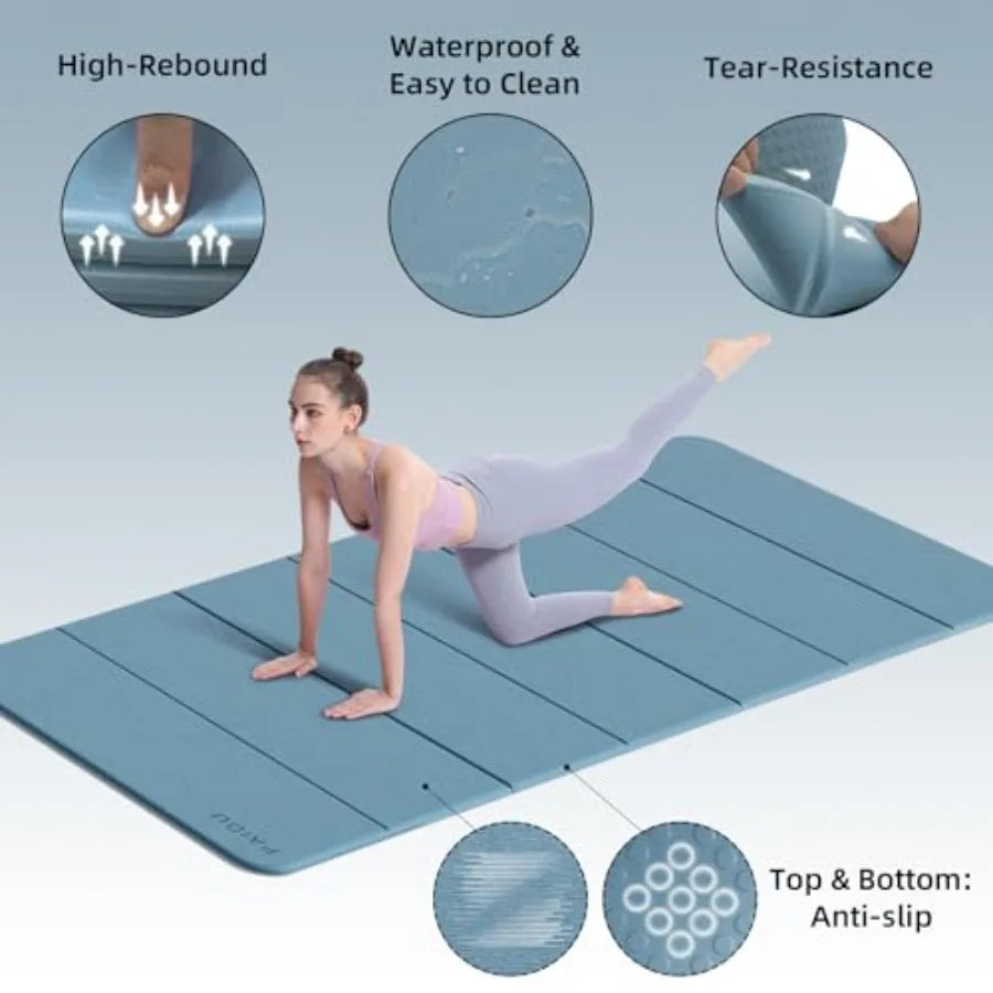 Foldable Yoga Mat With TPE Non Slip For Indoor Outdoor