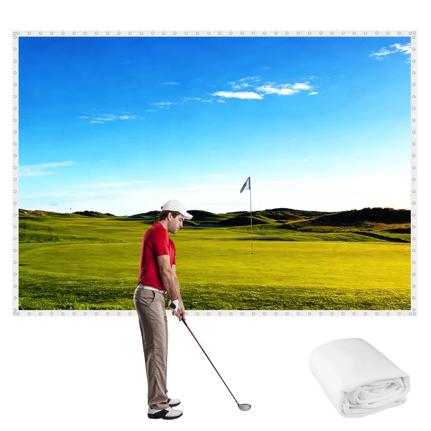 ATUO Golf Simulator Impact Screen For Indoor Home Practice