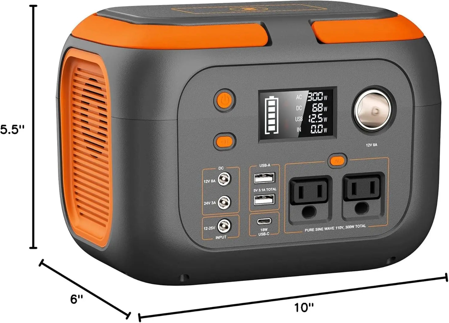 SinKeu Portable Power Station 600W Solar Generator with 110V AC