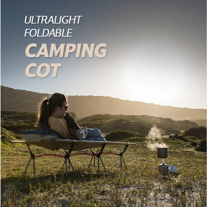 WESTTUNE Ultralight Camping Cot With Leg Extenders For Outdoor Travel