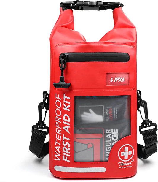 250-Piece Waterproof First Aid Kit With Reflective Dry Bag