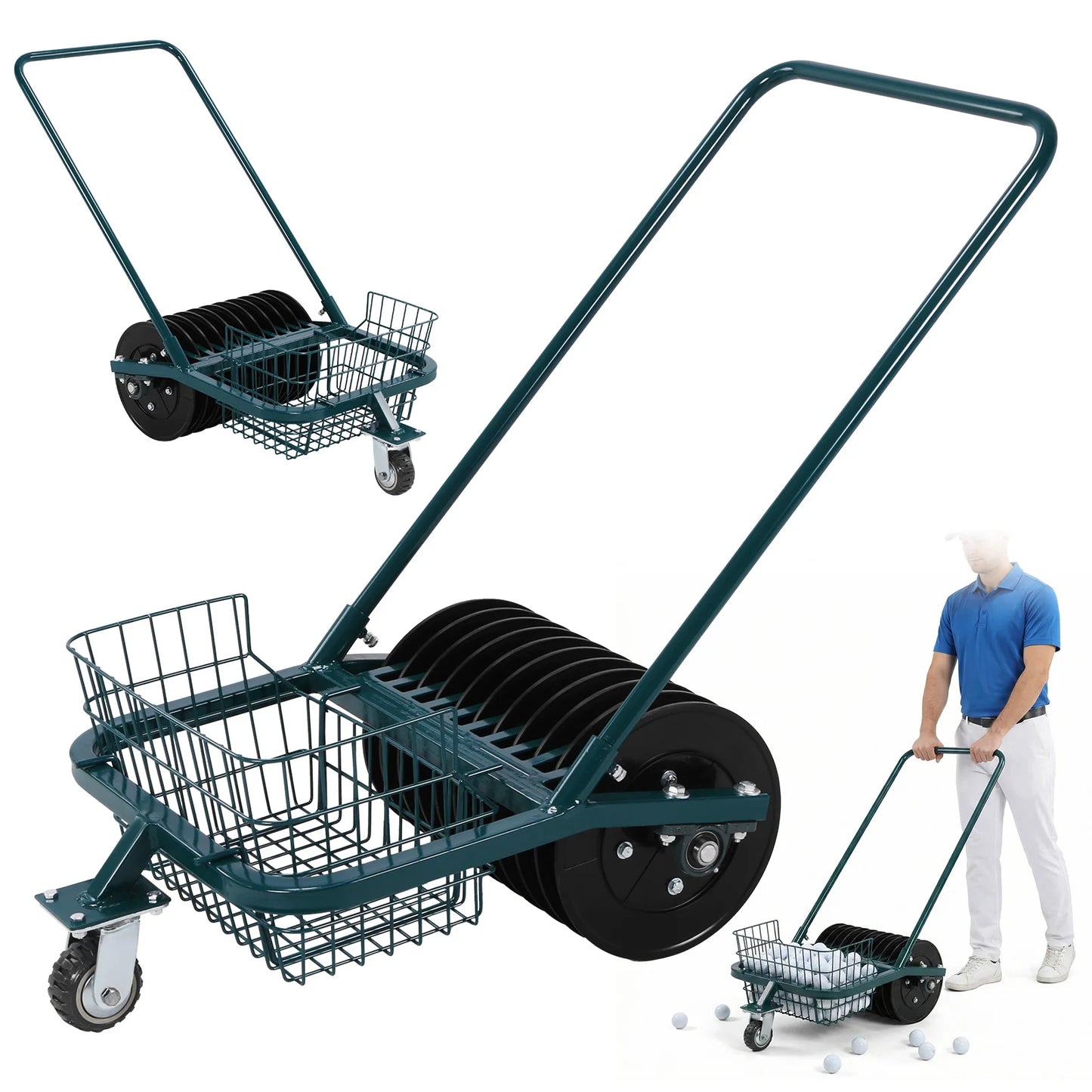 Golf Ball Retriever No Bending Over Collector Basket For Golfers