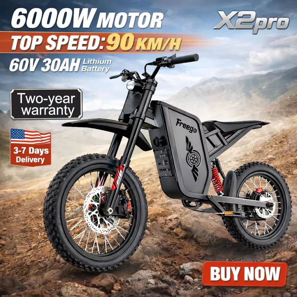 Freego X2 Pro Electric Off Road Mountain Bike With 6000W
